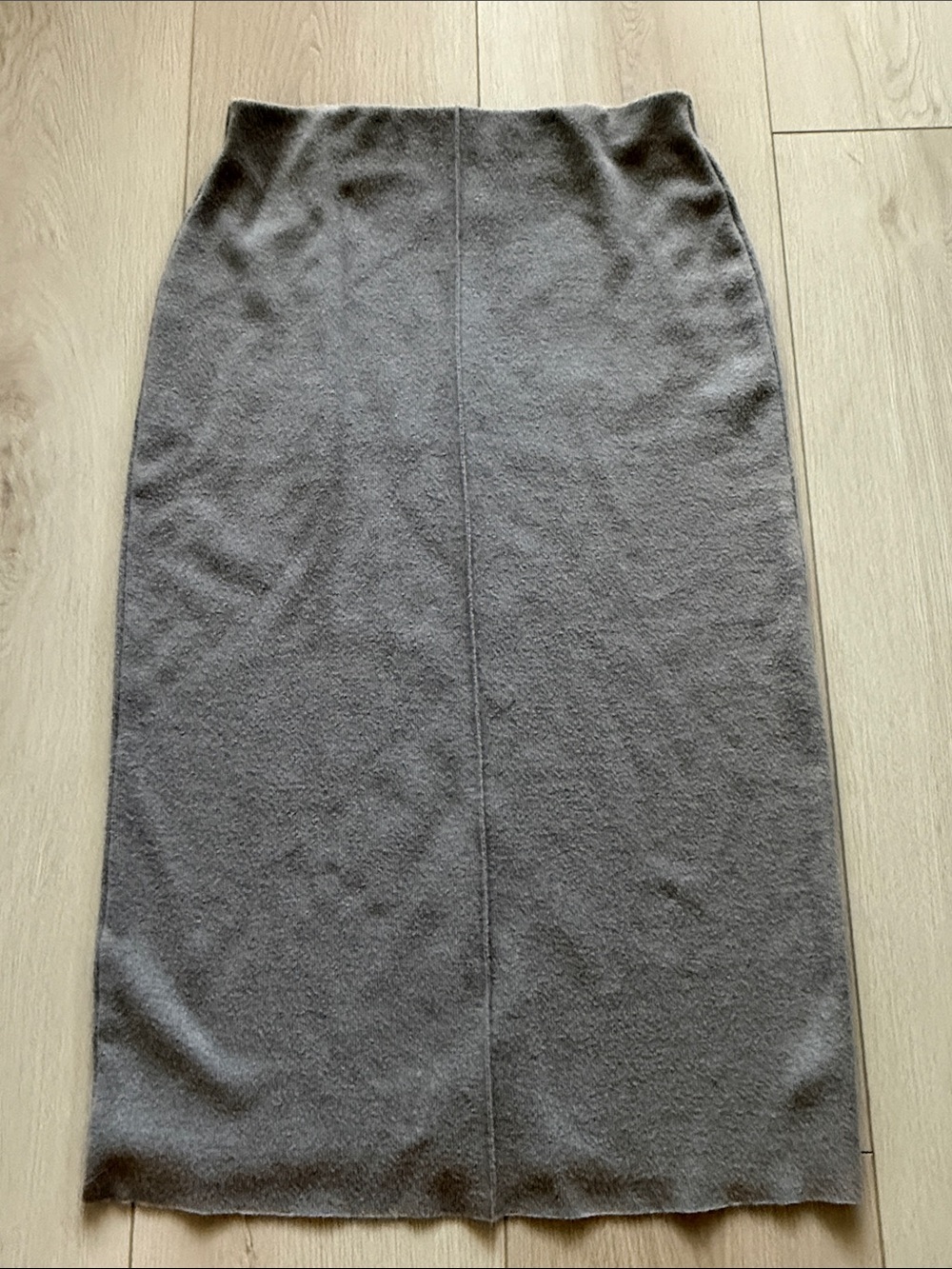Zara Gray Midi Pencil Skirt